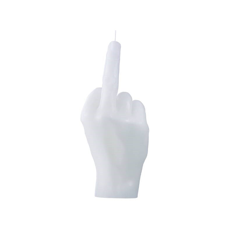 F*ck You Candle Hand in white