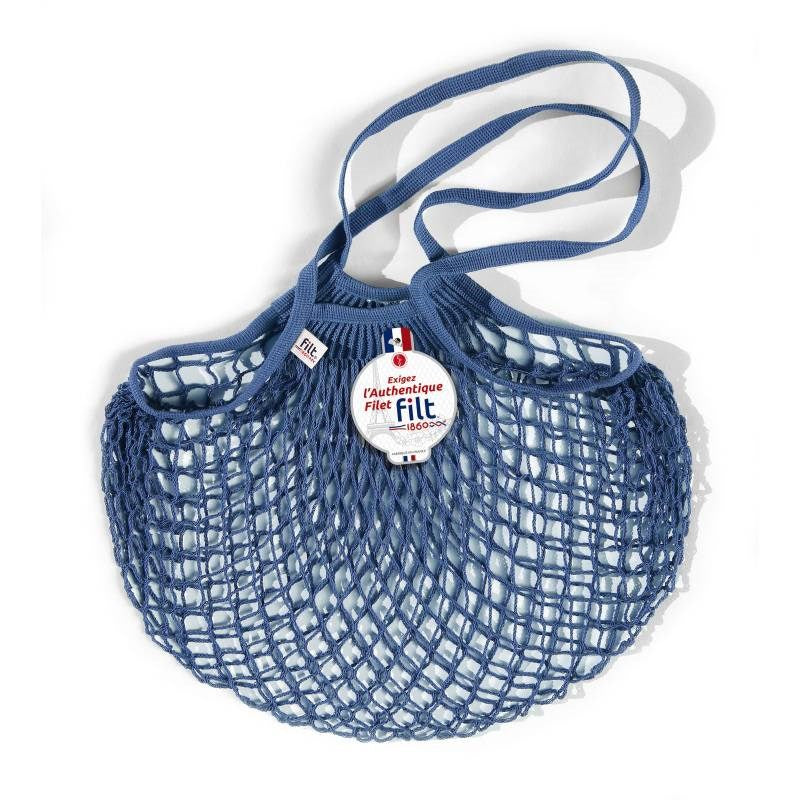 Net Shopping Bag in bleu jean