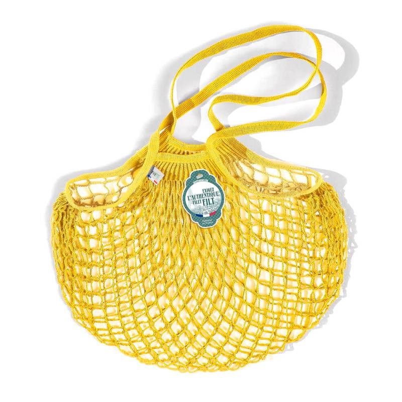 Net Shopping Bag in jaune solarium