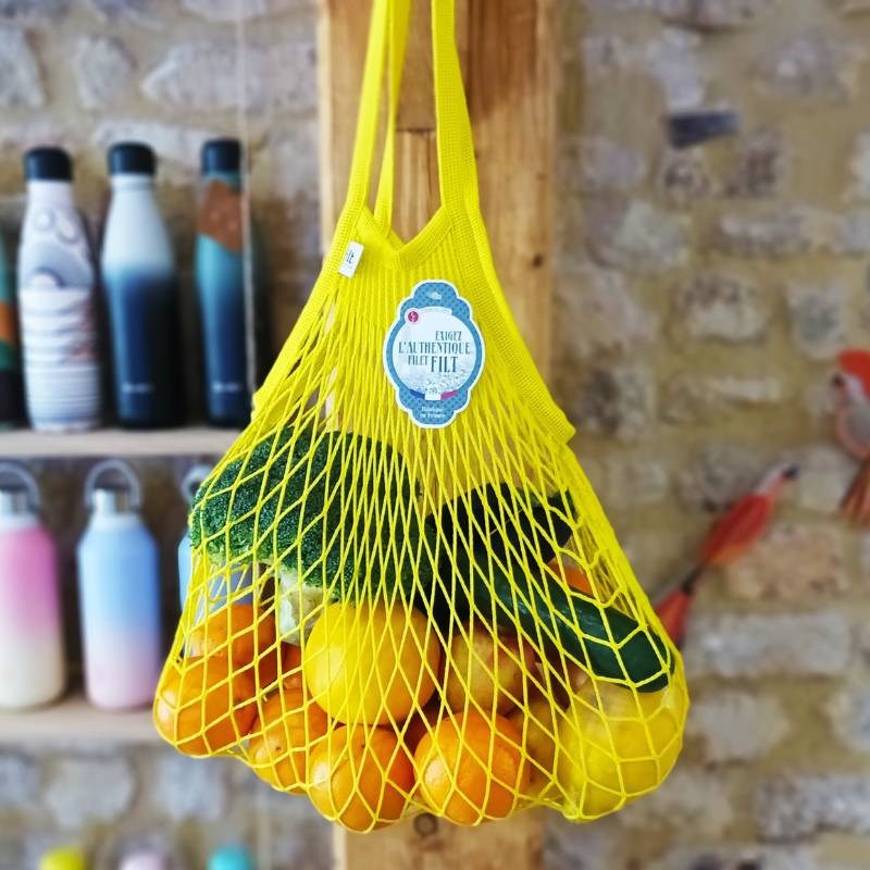 Net Shopping Bag in jaune solarium