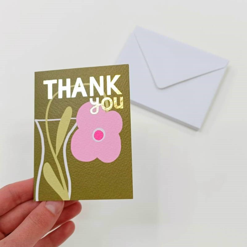 Vibrant Mini Thank You Notecards - 10 Pack