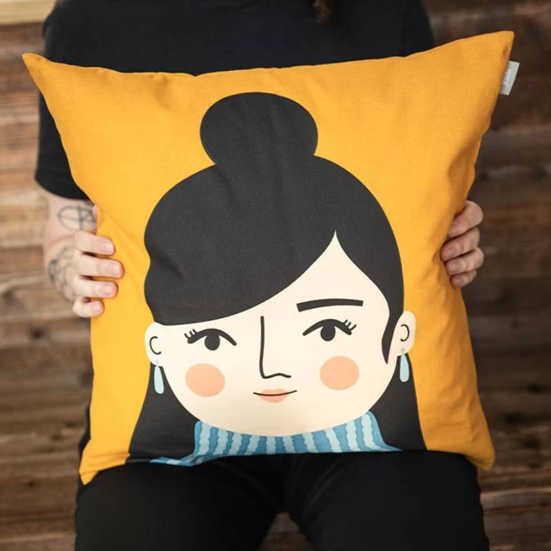 Jasmine Face Cushion Cover 47cm