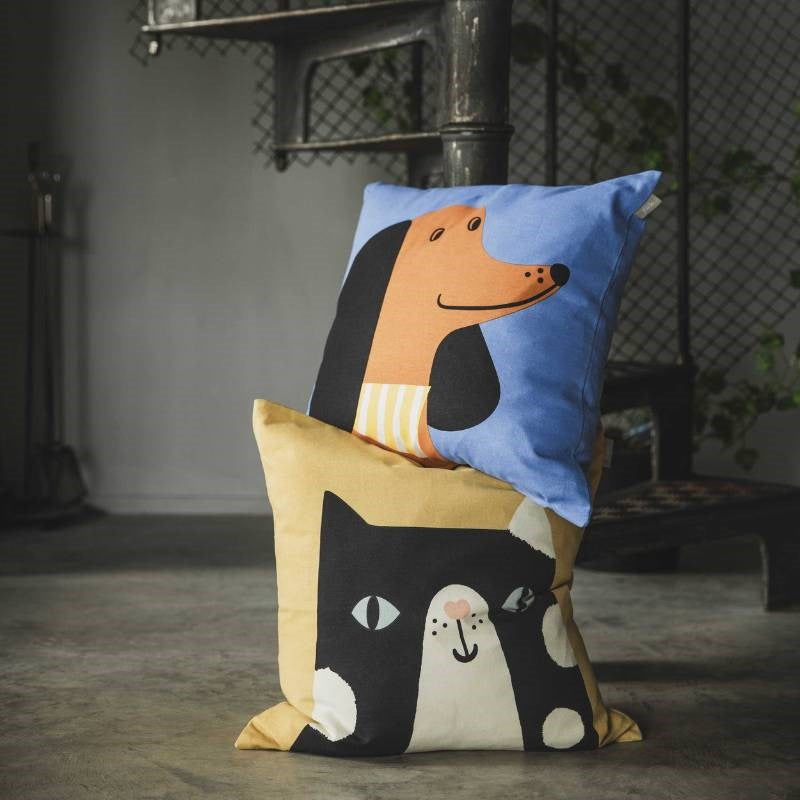 Louie Dog Face Cushion Cover 47cm