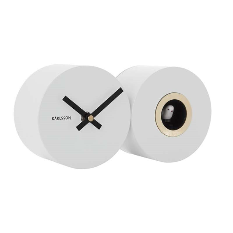 Duo Cuckoo Clock - matte white