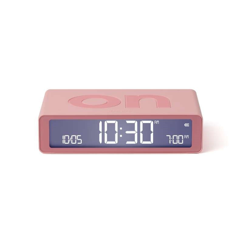 Lexon Flip Classic Alarm Clock in pink