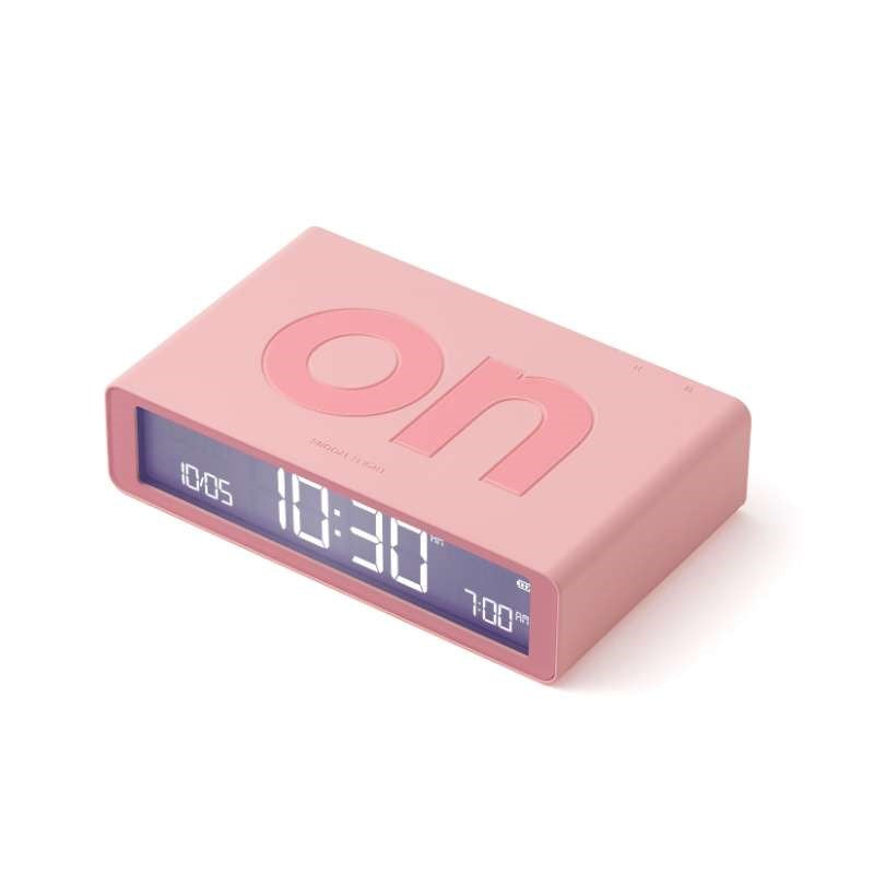 Lexon Flip Classic Alarm Clock in pink