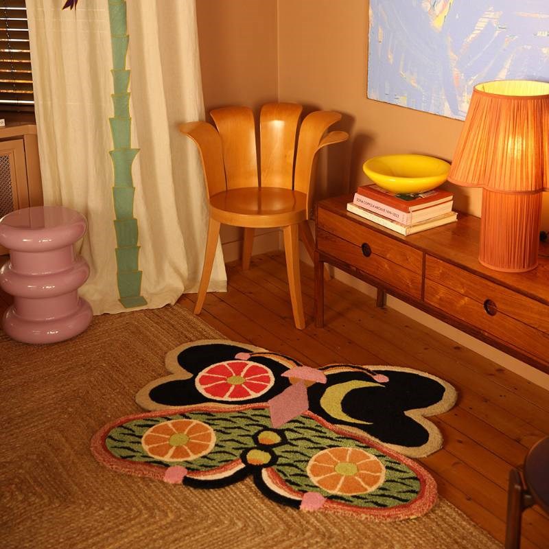 Tip Top Tiger Butterfly Rug - large