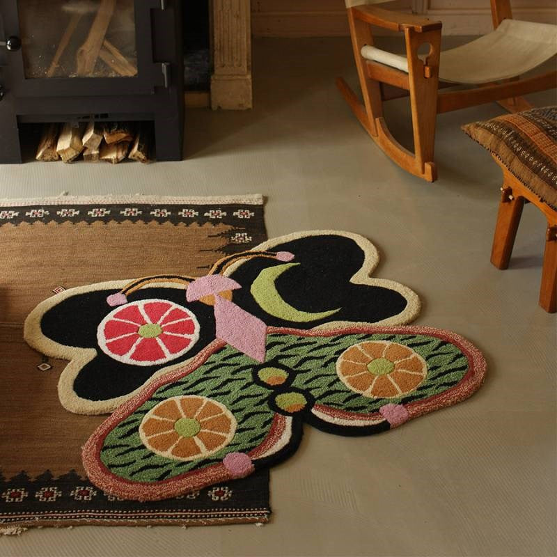 Tip Top Tiger Butterfly Rug - large