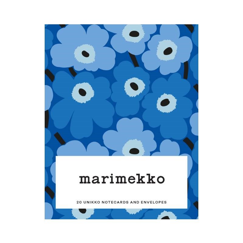 Marimekko Unikko Notecards in blues