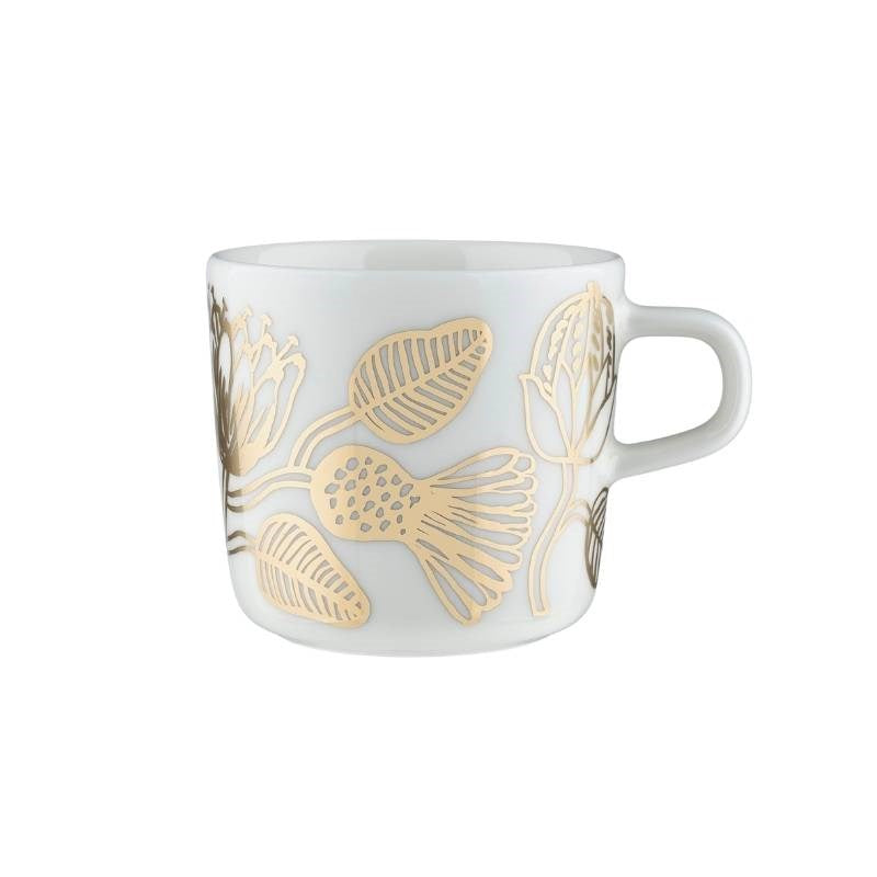 Tiara Coffee Cup 200ml in white, gold