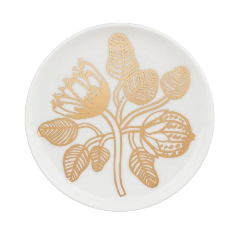 Tiara Plate 13.5cm in white, gold