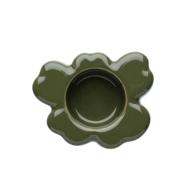 Unikko Tea Light Holder in harvest green