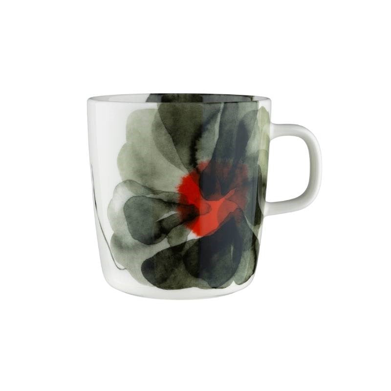 Valssi Mug 400ml in white, forest green, tomato red