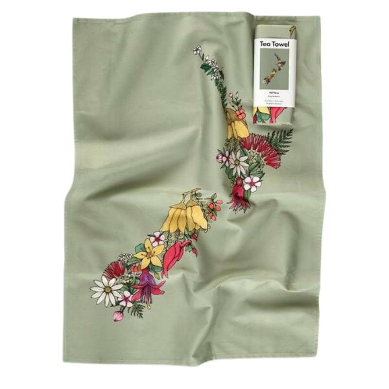 New Zealand Flora Tea Towel