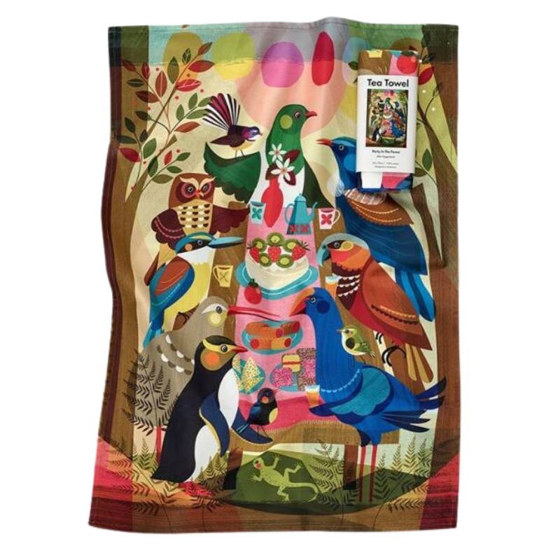 Party in the Forest Tea Towel