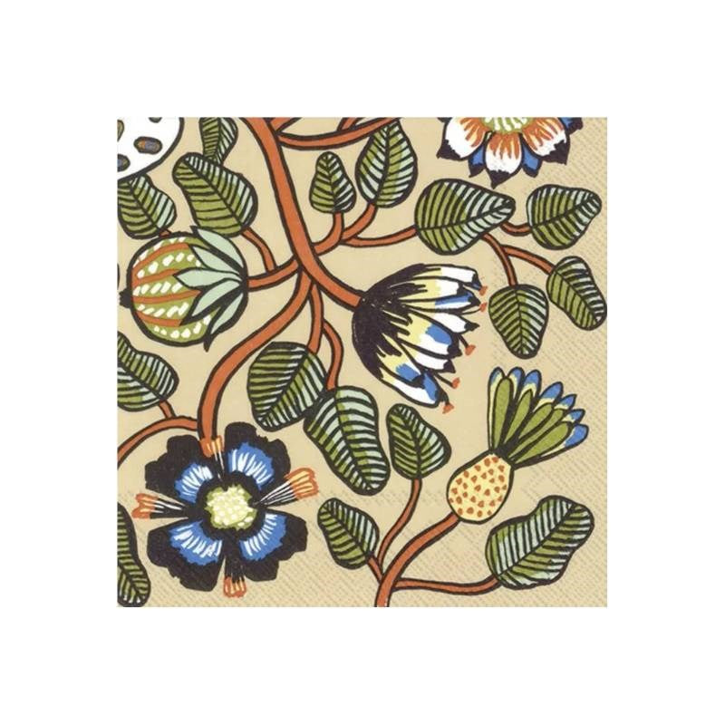 Cocktail Serviettes in Tiara Cream