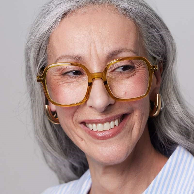 Reading Glasses Collection O in golden green