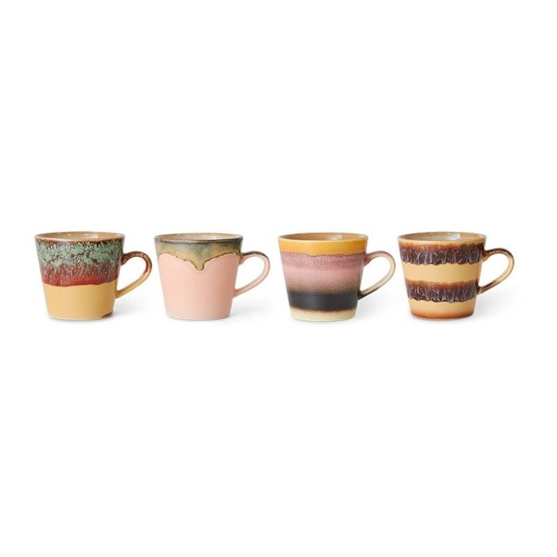 70's Ceramics Cappuccino Mug 330ml set of 4 in vista
