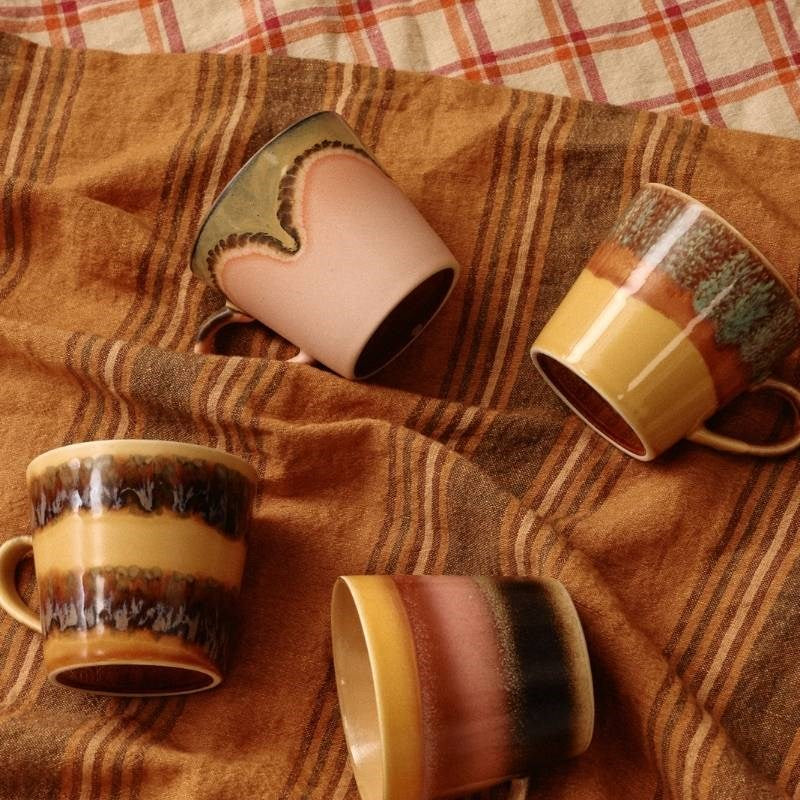 70's Ceramics Cappuccino Mug 330ml set of 4 in vista