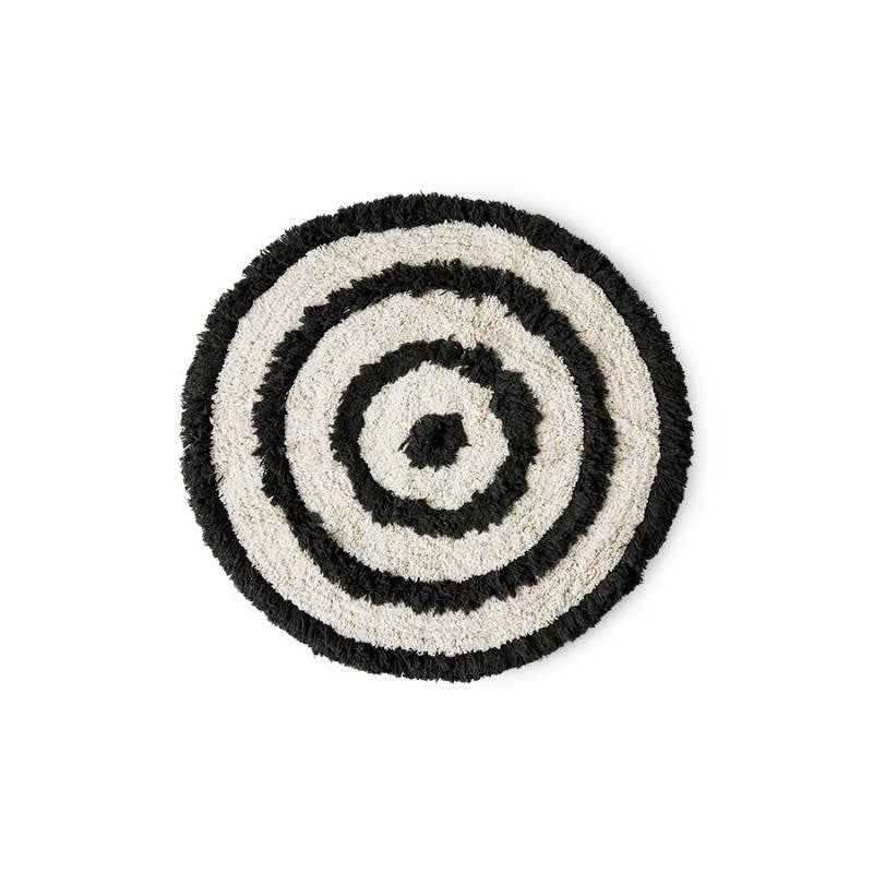 Round Bath Mat in monochrome
