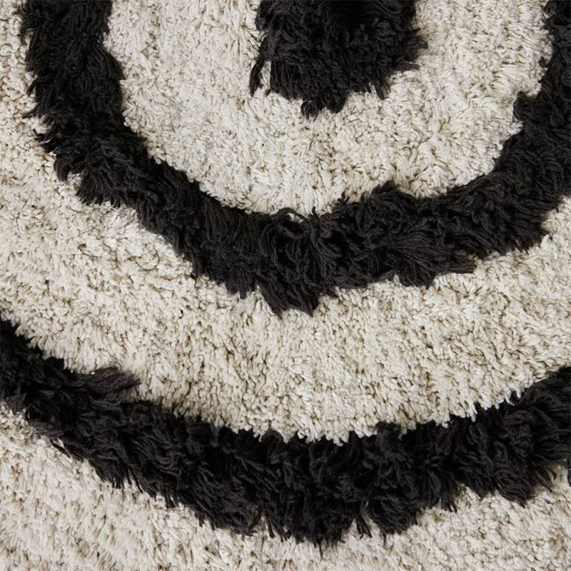 Round Bath Mat in monochrome