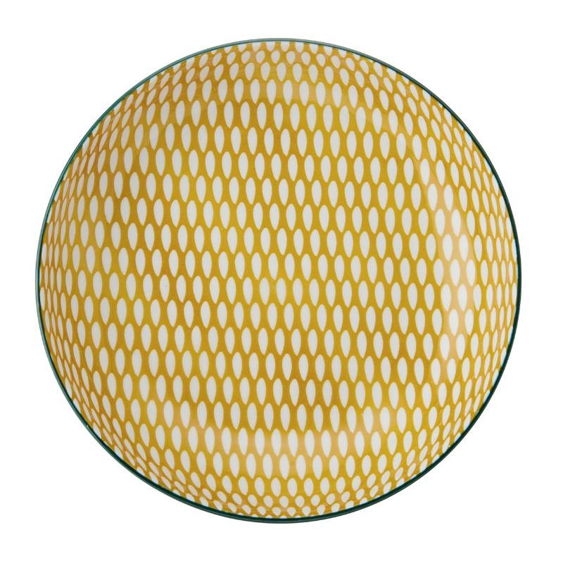 Pasta Bowl 21cm in green leafy