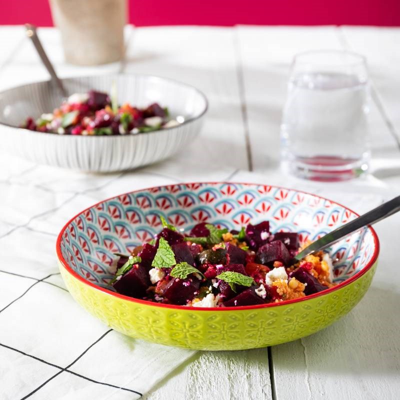 Pasta Bowl 21cm in geometric line