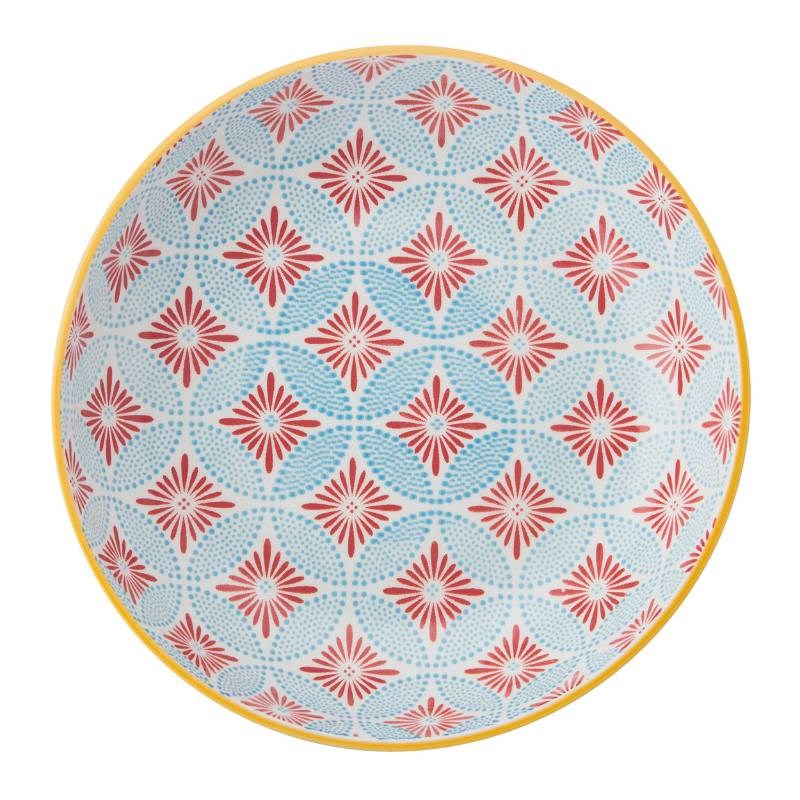 Pasta Bowl 21cm in blue mosaic