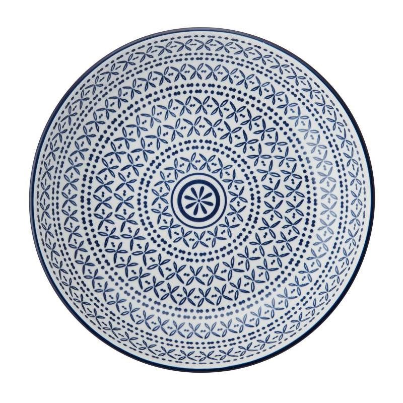 Pasta Bowl 21cm in blue Mediterranean