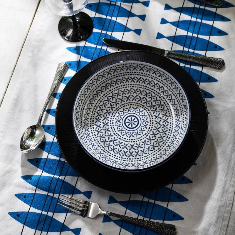 Pasta Bowl 21cm in blue Mediterranean