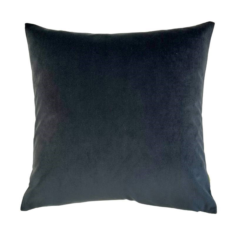 Novara Velvet Cushion Cover 50cm in charcoal
