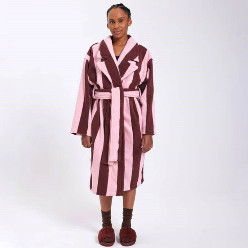 Robe in rocky road stripes S/M