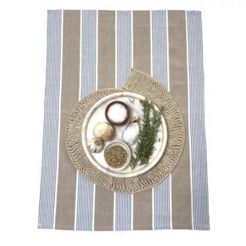 Geneva Blue Tea Towel