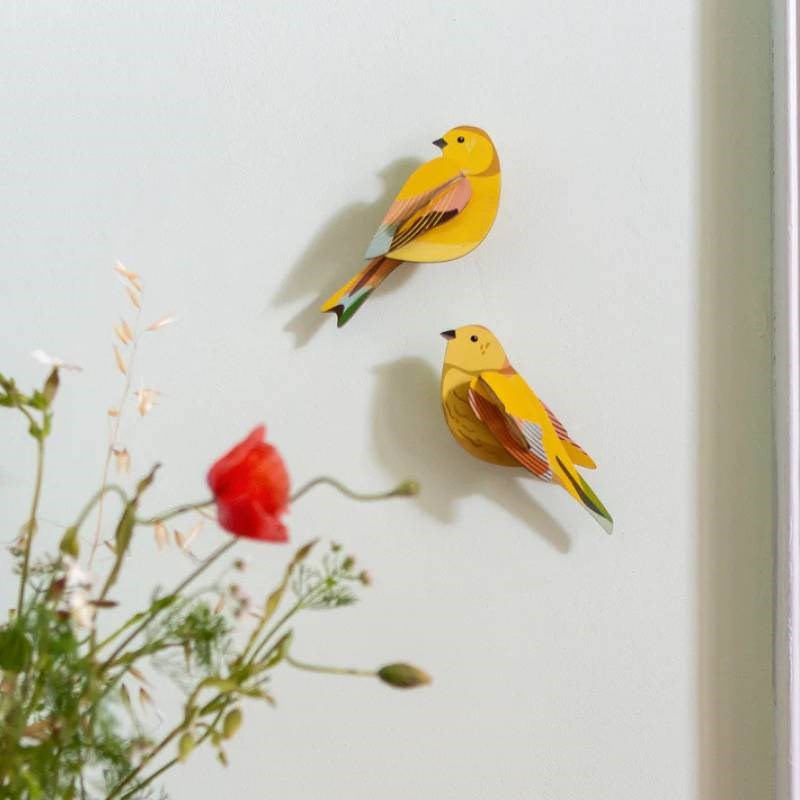 Wall Art Garden Birds - Citrinella Pair