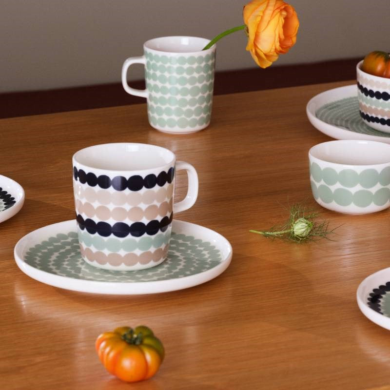 Rasymatto Mug 250ml in sage, multi