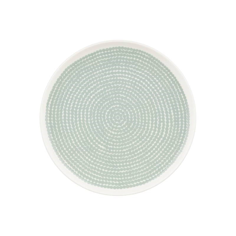 Rasymatto Plate 25cm in sage, off white
