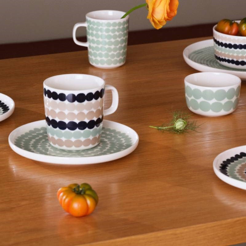 Rasymatto Muki Mug 400ml in sage, multi