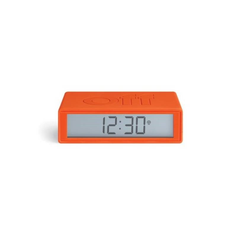 Lexon Flip Classic Alarm Clock in orange