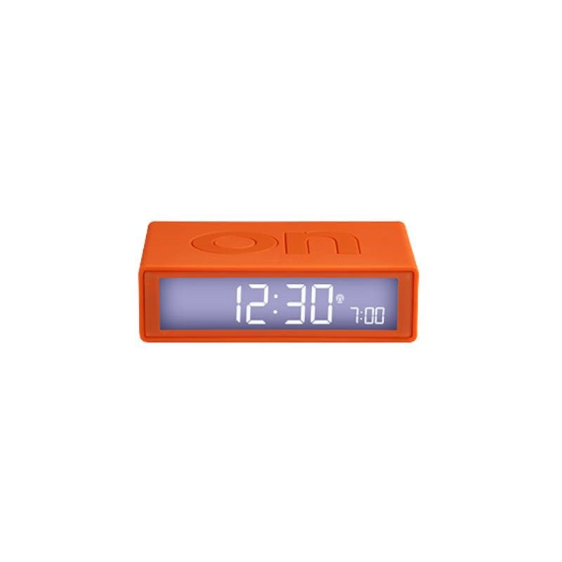 Lexon Flip Classic Alarm Clock in orange