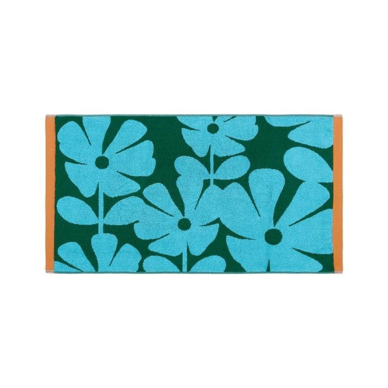 Wildflower Bath Mat in blue lagoon
