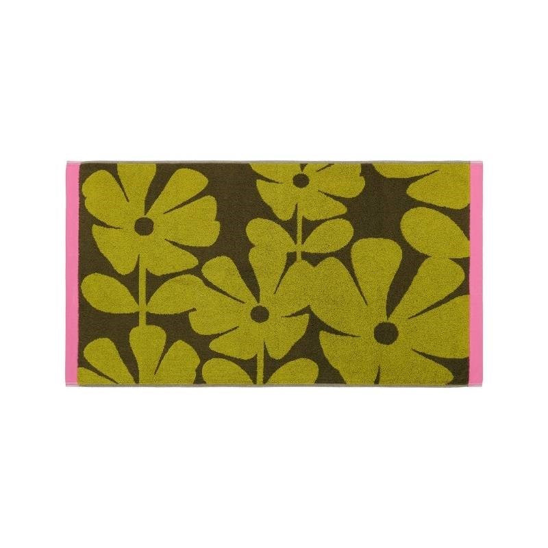 Wildflower Bath Mat in yellow, ochre