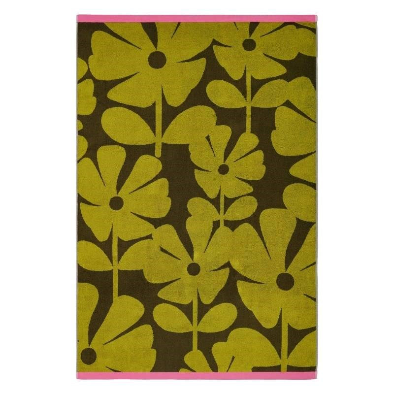 Wildflower Bath Sheet in yellow, ochre