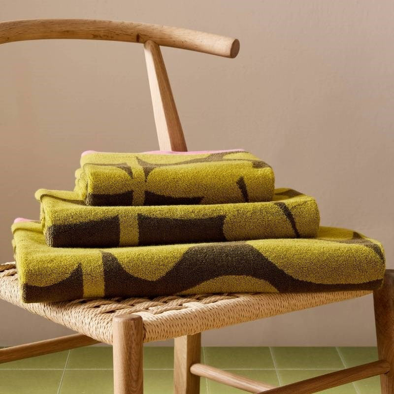 Wildflower Hand Towel in yellow, ochre