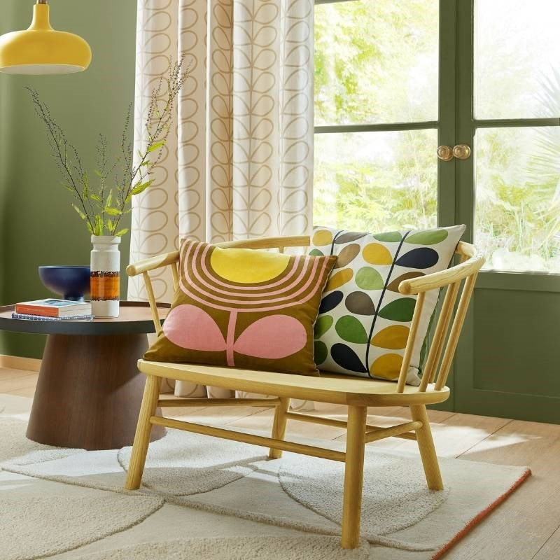 Striped Tulip Cushion Cover 45cm in pink, ochre