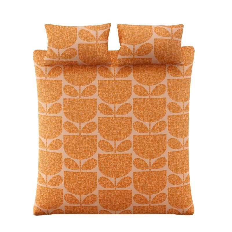 Block Garden Bedding Set in orange sorbet