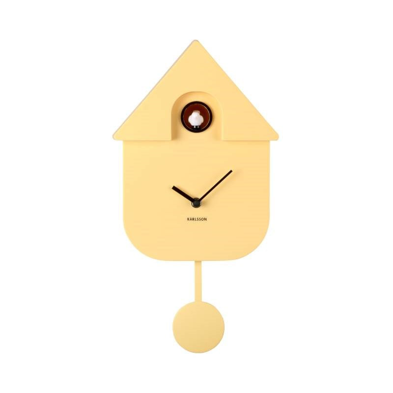 Modern Cuckoo Clock - soft yellow