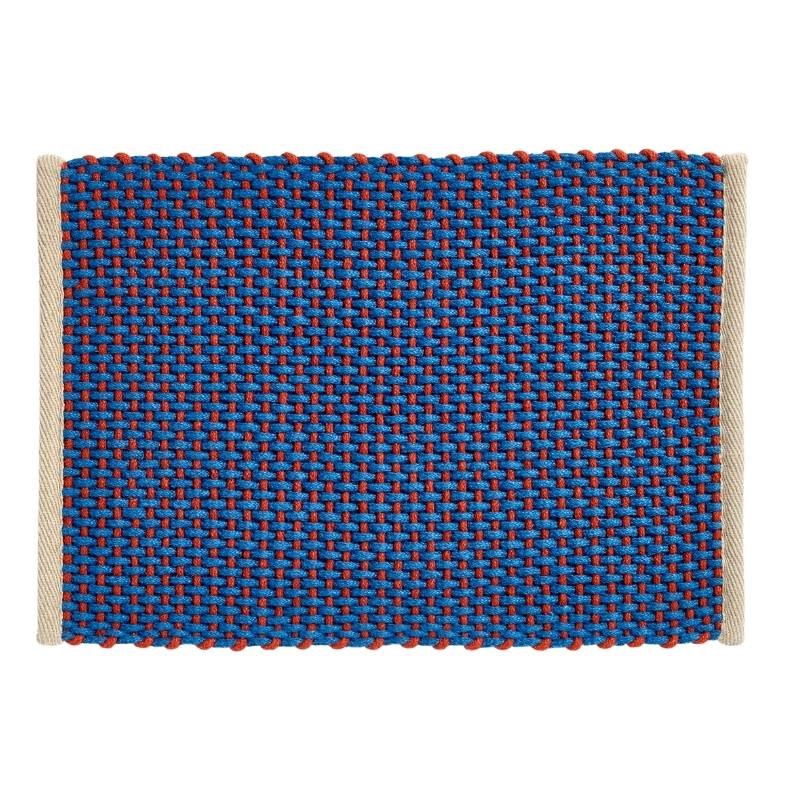 Woven Door Mat in blue