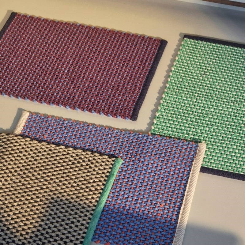 Woven Door Mat in blue