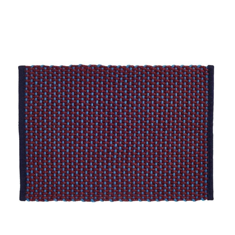 Woven Door Mat in burgundy
