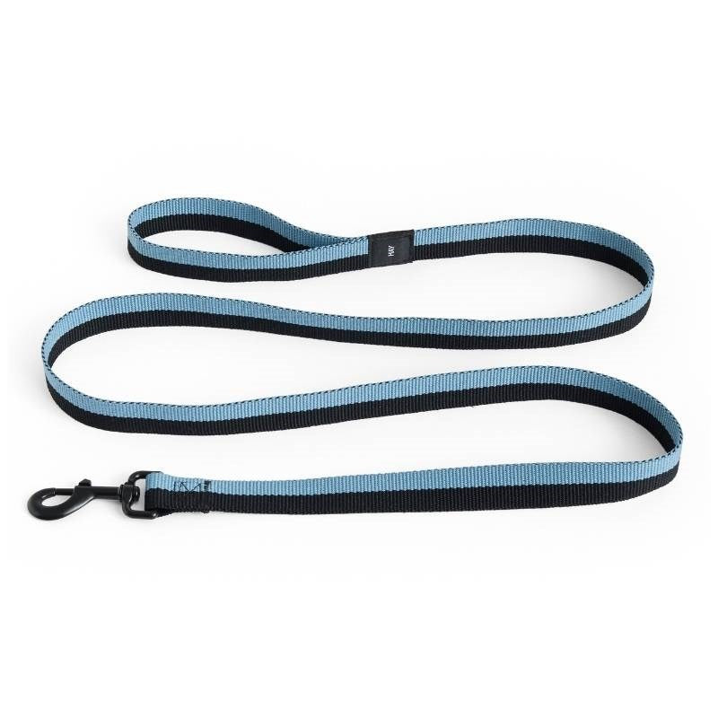 Flat Dog Leash in blue and black